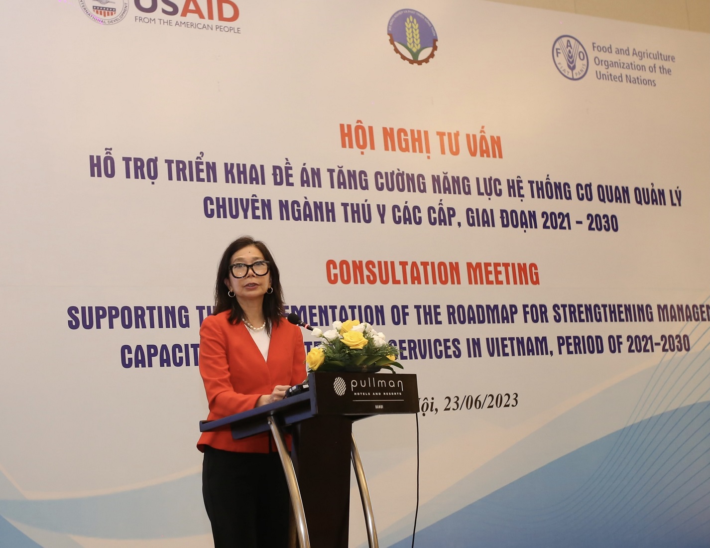 Bà Pauline Tamesis phát biểu tại hội thảo.