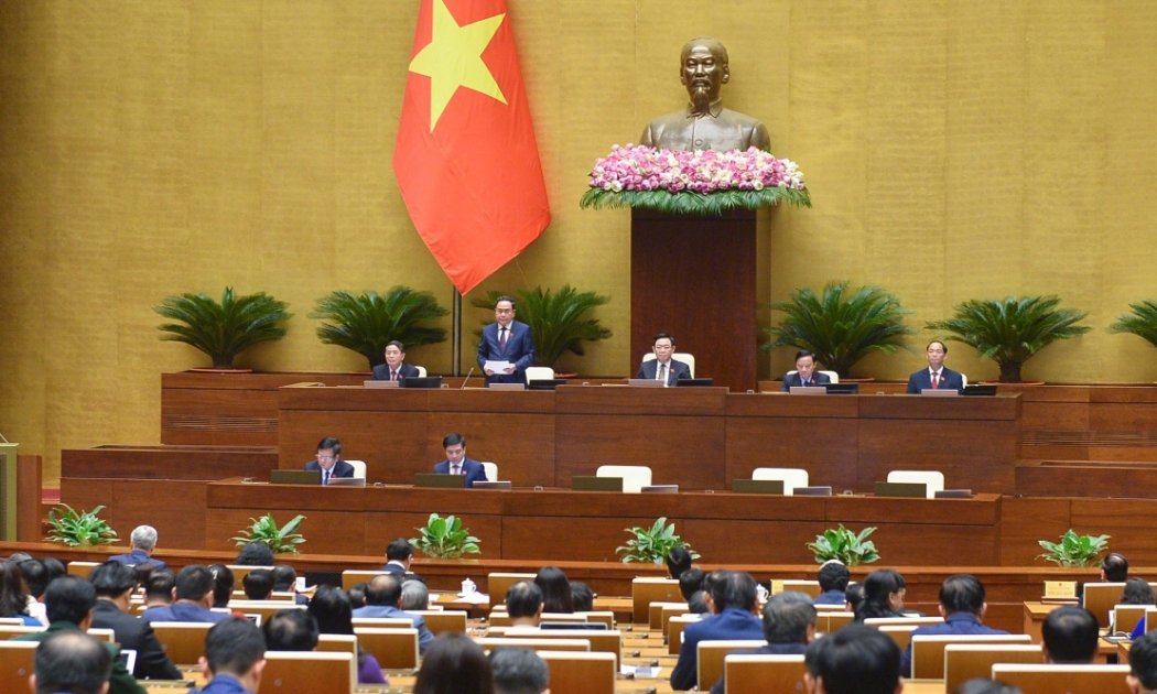 Phó Chủ tịch Thường trực Quốc hội Trần Thanh Mẫn điều hành nội dung phiên họp - Ảnh: Quochoi.vn