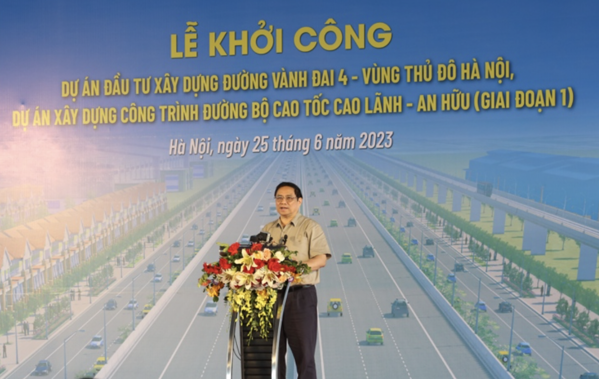 Thủ tướng Chính phủ Phạm Minh Chính phát biểu tại Lễ khởi công.