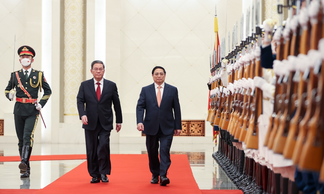 Đây là chuyến thăm chính thức Trung Quốc đầu tiên của Thủ tướng Phạm Minh Chính, cũng là chuyến thăm chính thức tới Trung Quốc đầu tiên của Thủ tướng Chính phủ Việt Nam sau 7 năm - Anh: VGP.