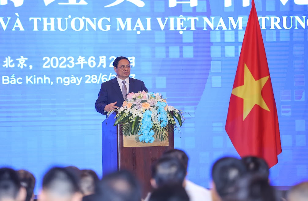 Thủ tướng Phạm Minh Chính phát biểu tại diễn đàn - Ảnh: VGP