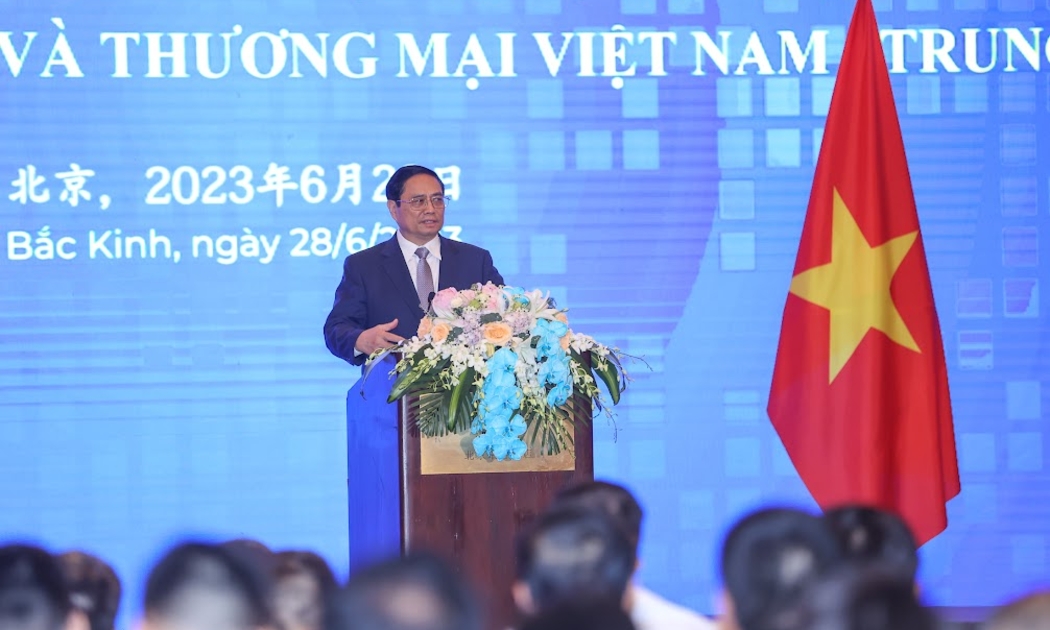 Thủ tướng Phạm Minh Chính phát biểu tại diễn đàn - Ảnh: VGP