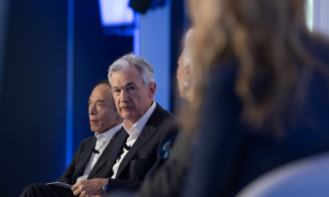 Chủ tịch Fed Jerome Powell trong sự kiện ở Sintra ngày 28/6 - Ảnh: Bloomberg.