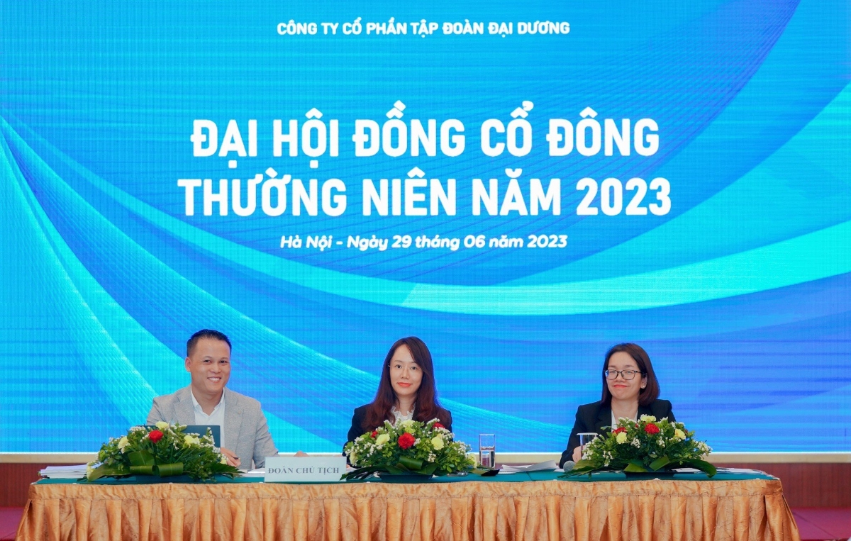 Đại hội đồng cổ đông thường niên năm 2023 của Tập đoàn Đại Dương được tổ chức thành công tại khách sạn Fortuna, số 6B Láng Hạ, Ba Đình, Hà Nội vào ngày 29/6/2023.