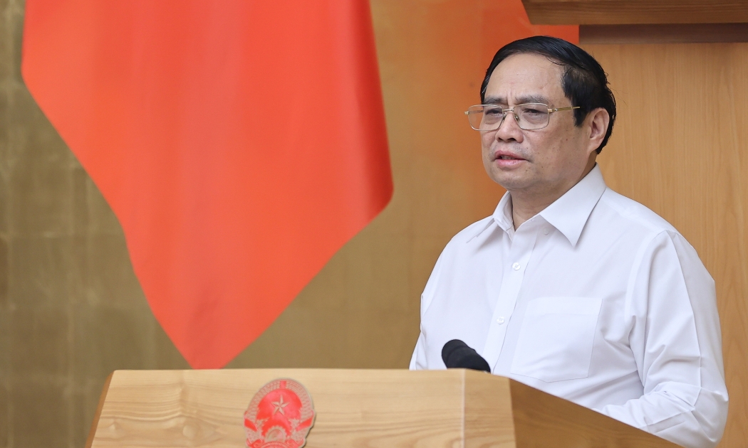 Thủ tướng Phạm Minh Chính phát biểu tại phiên họp - Ảnh: VGP