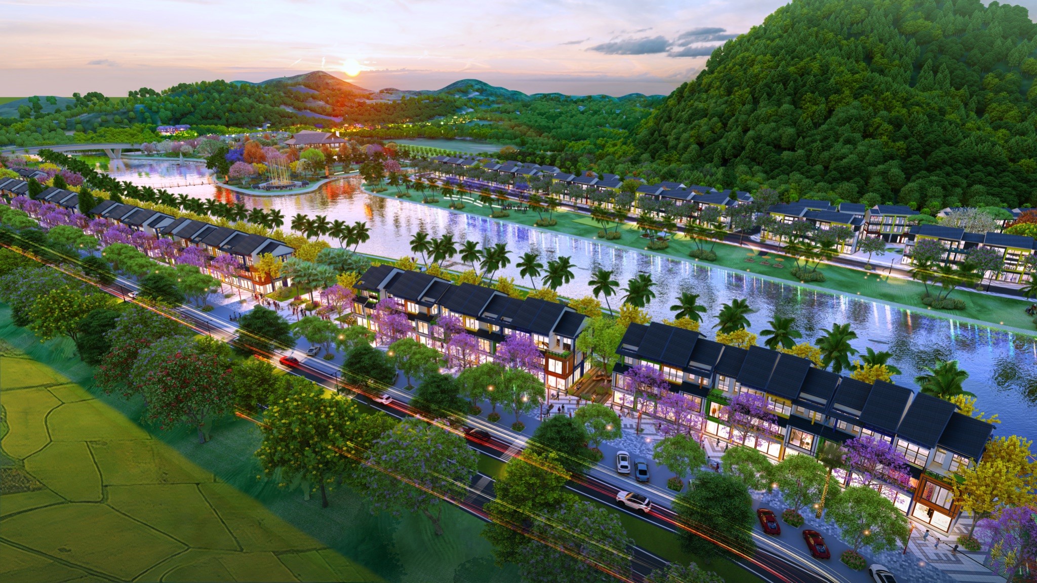 Flamingo Tân Trào Resort lấy cảm hứng từ vẻ đẹp sơn thủy hữu tình của Tuyên Quang.