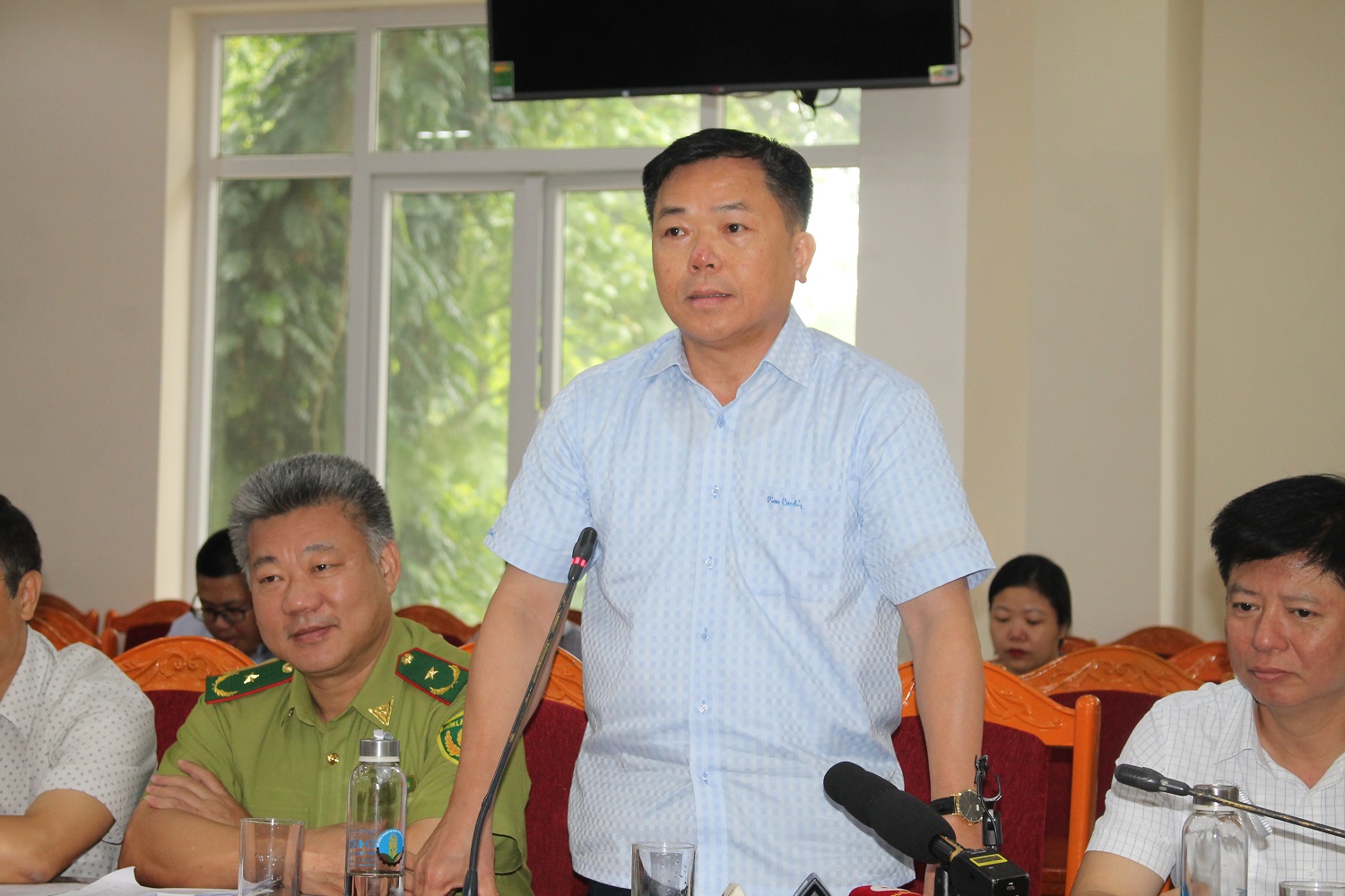 &Ocirc;ng Triệu Văn Lực ph&aacute;t biểu: 