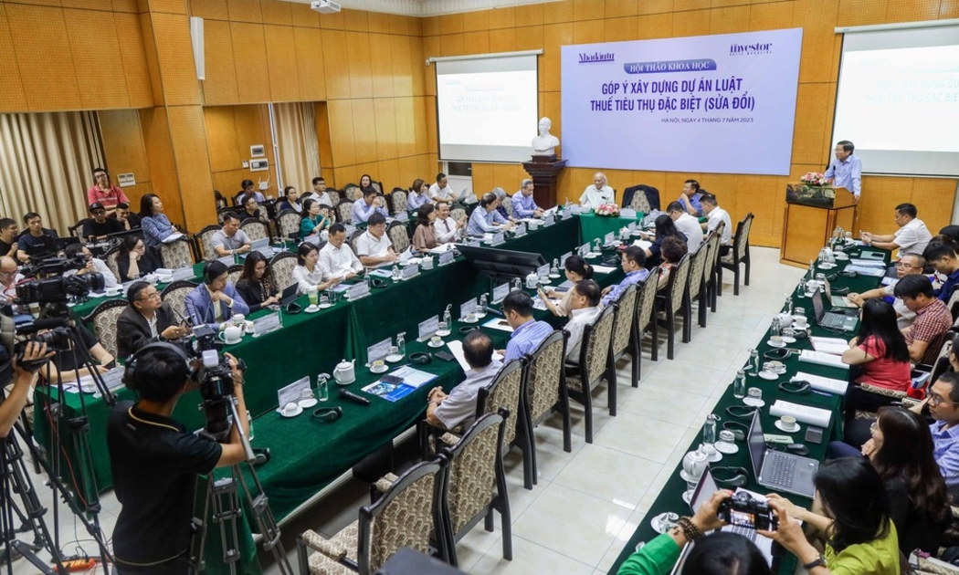 Hội thảo Góp ý xây dựng dự án Luật Thuế tiêu thụ đặc biệt (sửa đổi). Ảnh Trọng Hiếu