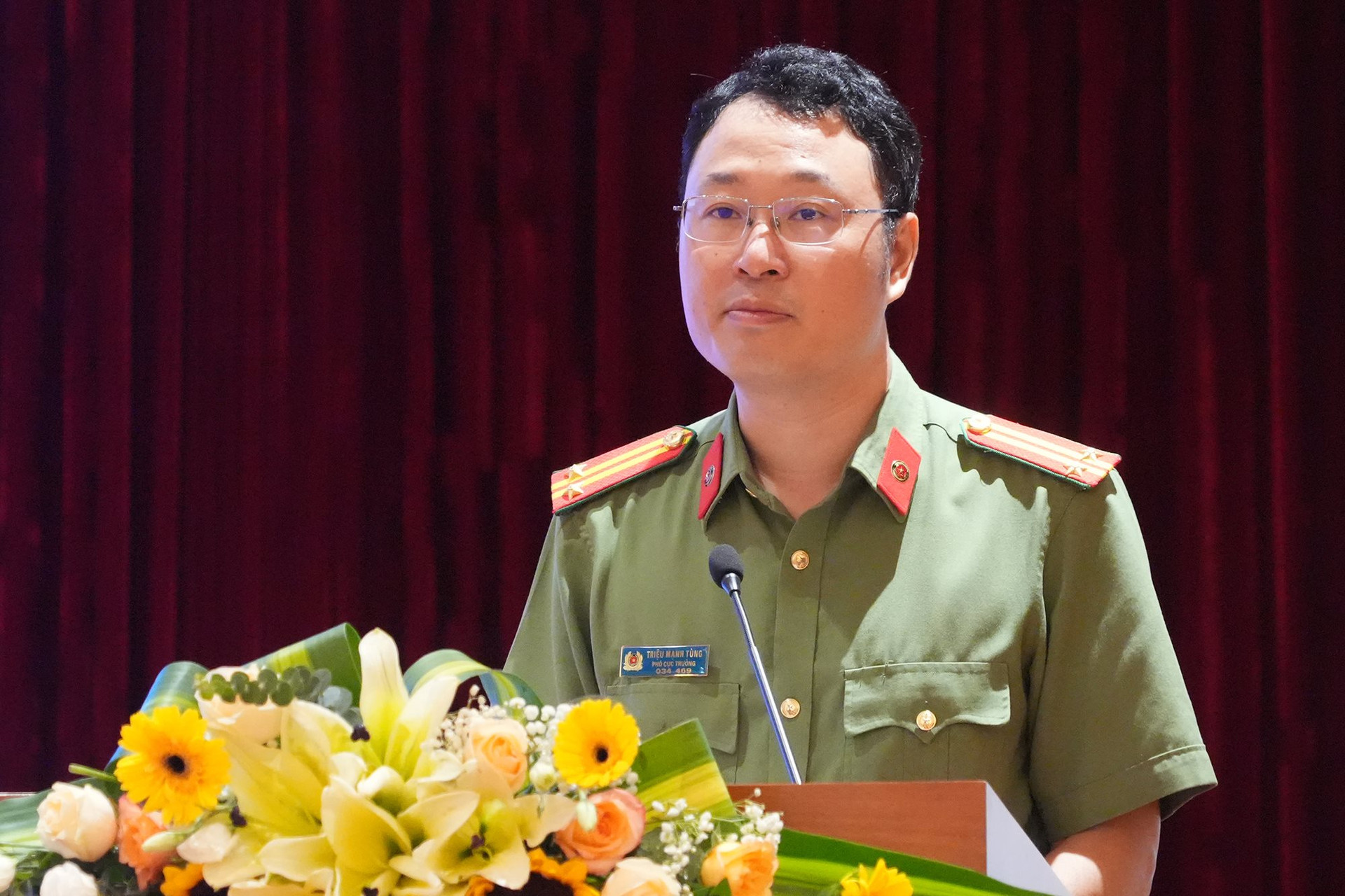 Trung tá Triệu Mạnh Tùng - Phó Cục trưởng, A05, Bộ Công an.