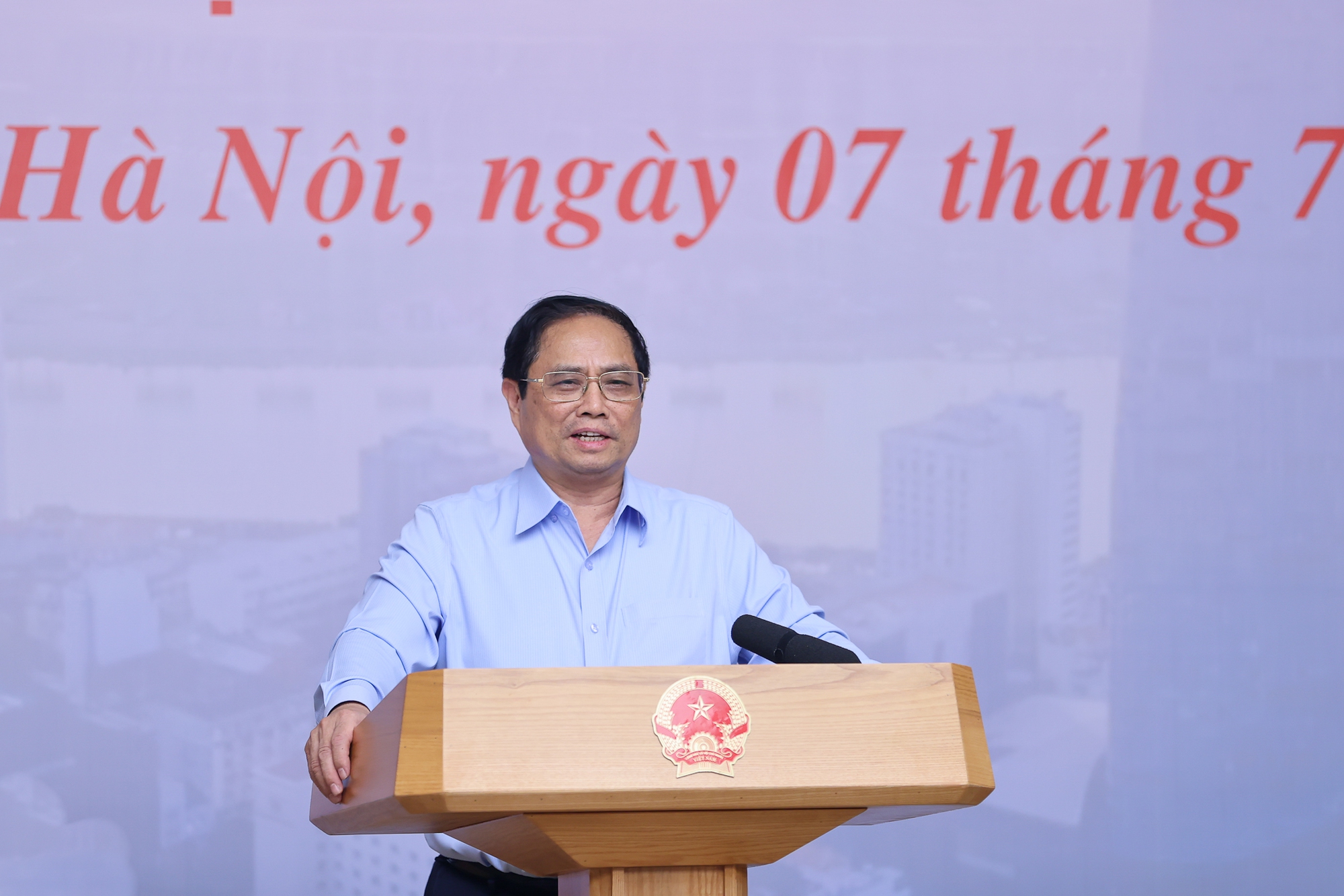   Thủ tướng Phạm Minh Chính nêu rõ, cần xác định việc triển khai Nghị quyết không chỉ riêng cho TP.HCM, đây là nhiệm vụ chung, cả nước phải cùng chung tay với TP.HCM - Ảnh: VGP.