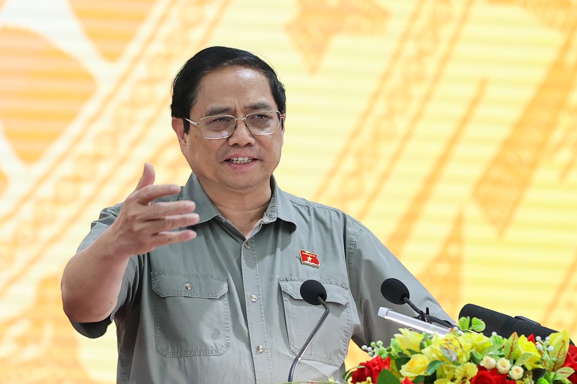 Thủ tướng phát biểu tại cuộc làm việc - ẢNh: VGP