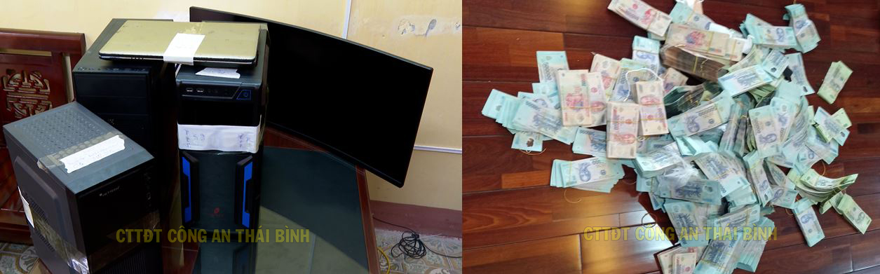 Tang vật của vụ &aacute;n. Ảnh: Cổng th&ocirc;ng tin C&ocirc;ng an tỉnh Th&aacute;i B&igrave;nh.