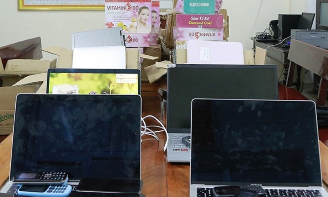 Tang vật bị thu giữ. Ảnh: Cổng thông tin Công an tỉnh Hà Tĩnh.