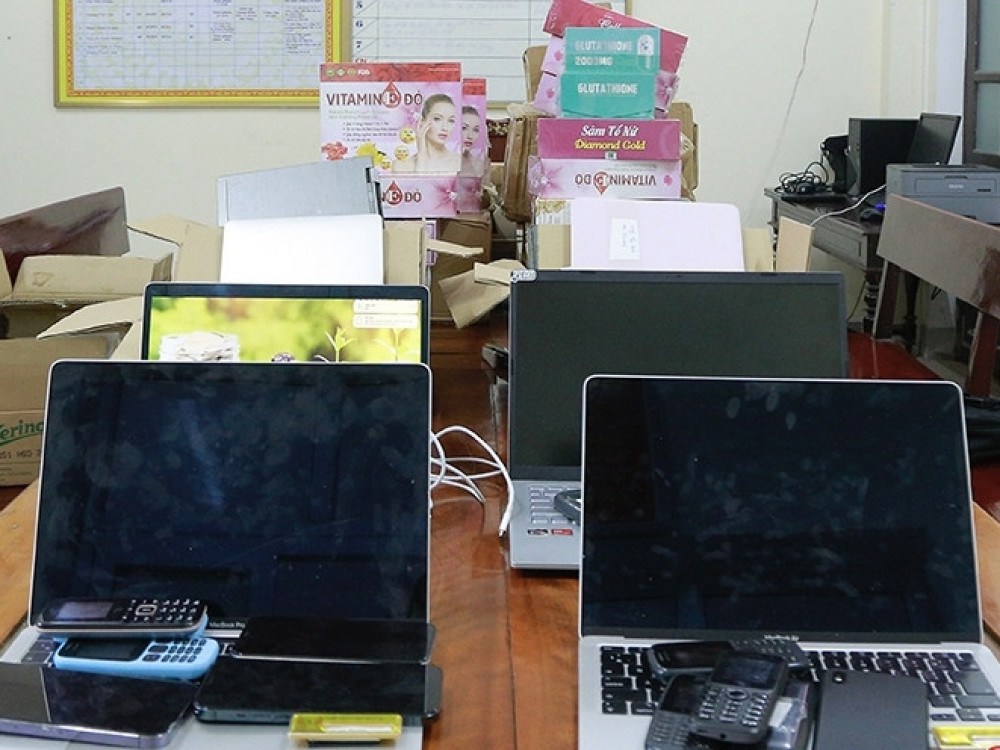 Tang vật bị thu giữ. Ảnh: Cổng thông tin Công an tỉnh Hà Tĩnh.