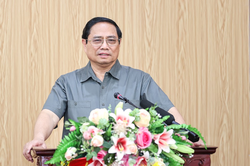 Thủ tướng phát biểu tại buổi làm việc - Ảnh: VGP