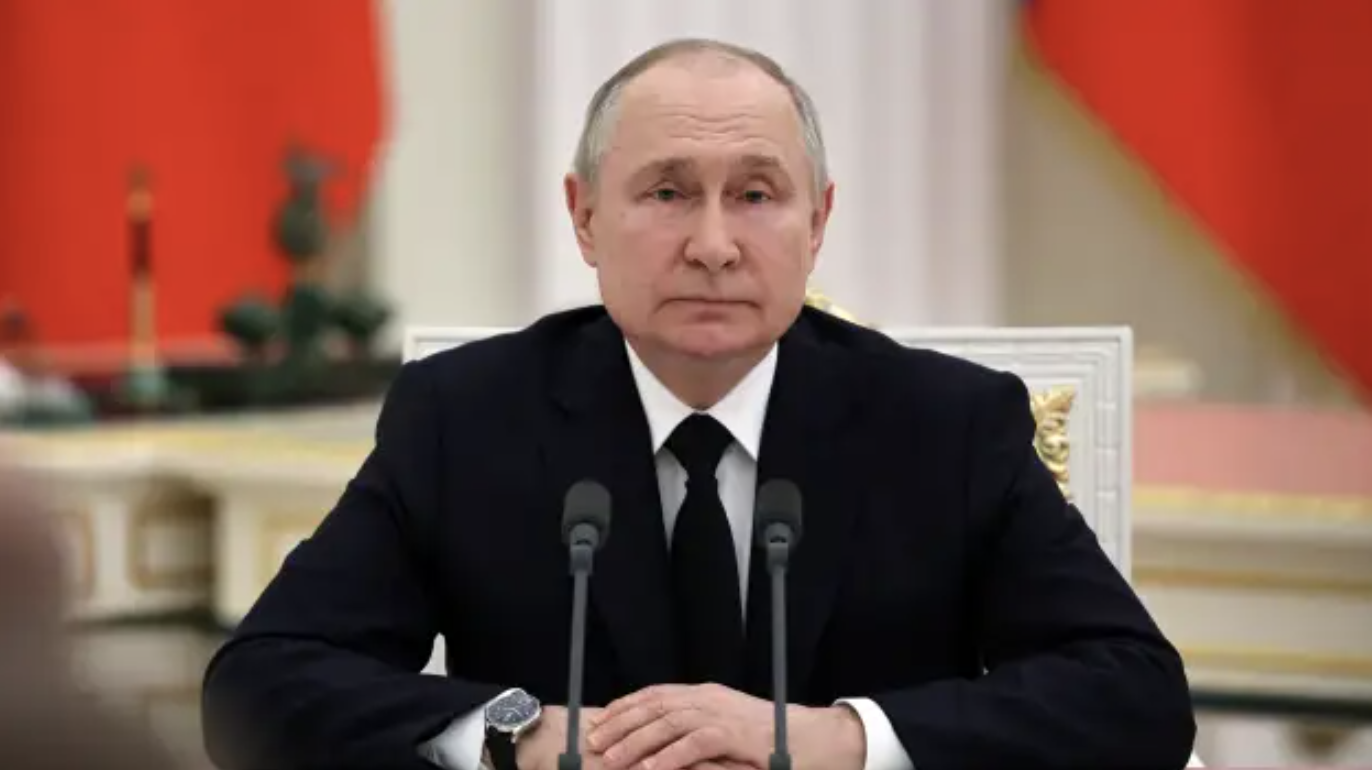 Tổng thống Nga Vladimir Putin ở điện Kremlin h&ocirc;m 27/6/2023 - Ảnh: Getty/CNBC.