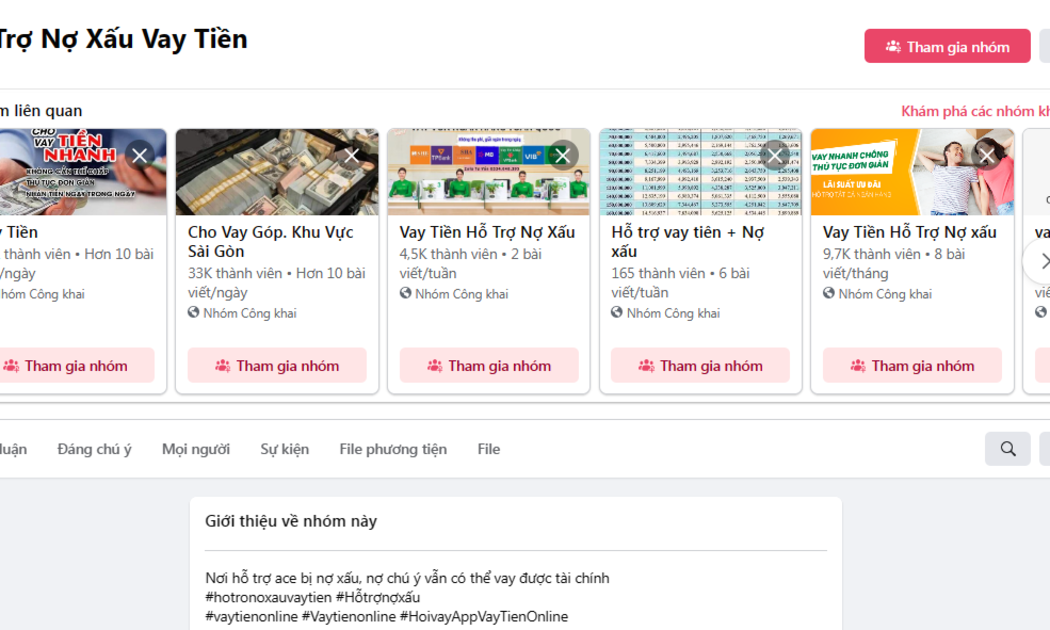 Rất nhiều website/fanpage dụ dỗ người vay với chiêu trò