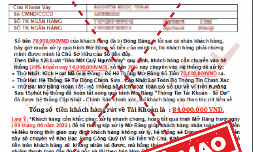 VietCredit từng cảnh báo thủ đoạn mạo danh, lừa đảo khách hàng... (Ảnh minh họa).