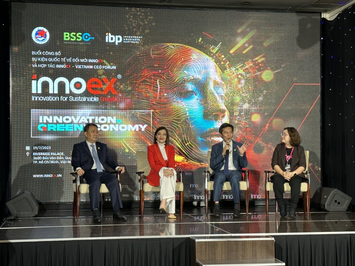 Đại diện Ban tổ chức họp báo sự kiện InnoEx 2023 sáng 19/7 tại TP.HCM.