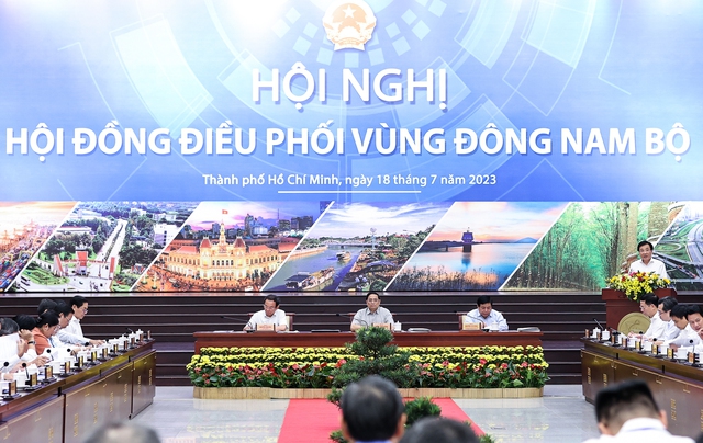 Hội đồng điều phối v&ugrave;ng thực hiện chức năng gi&uacute;p Thủ tướng Ch&iacute;nh phủ nghi&ecirc;n cứu, chỉ đạo, điều phối, giải quyết những c&ocirc;ng việc quan trọng, li&ecirc;n ng&agrave;nh về li&ecirc;n kết v&ugrave;ng, ph&aacute;t triển bền vững v&ugrave;ng Đ&ocirc;ng Nam Bộ - Ảnh: VGP/Nhật Bắc.