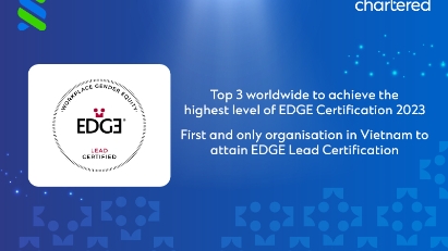 Standard Chartered receives EDGE LEAD certification