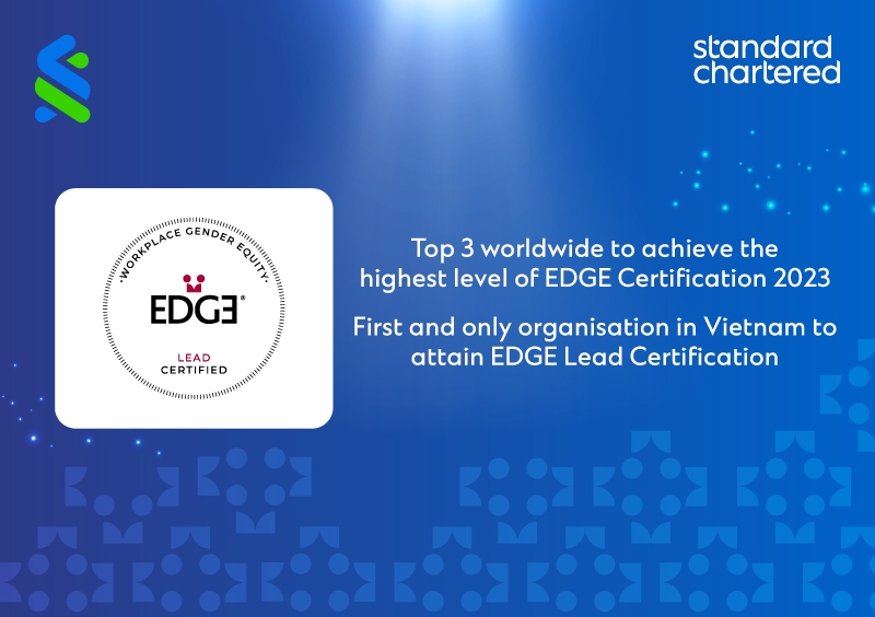 Standard Chartered receives EDGE LEAD certification