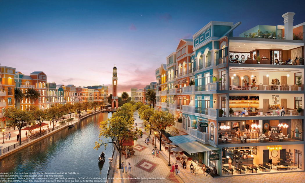 Phối cảnh phố Venice tại Mega Grand World Hà Nội