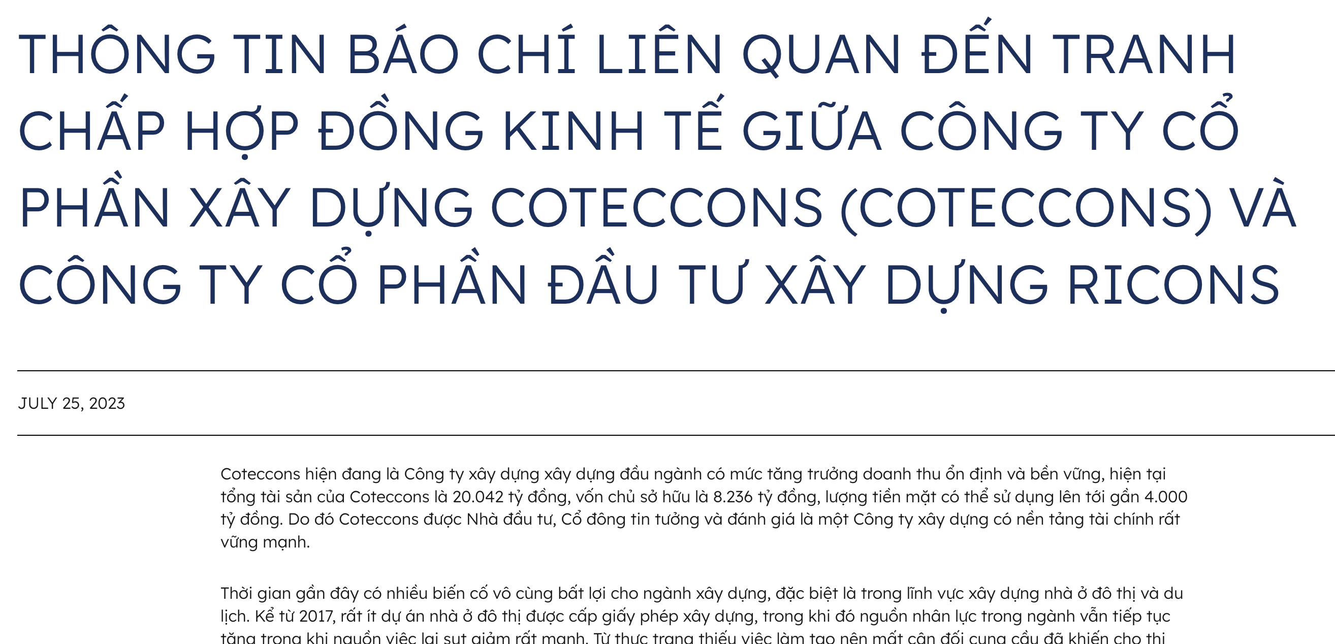 CTD ch&iacute;nh thức l&ecirc;n tiếng.&nbsp;