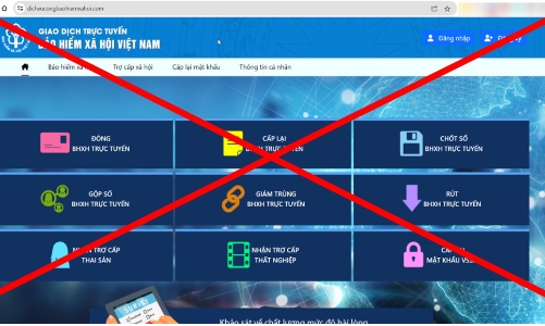 Cảnh báo về trang web giả mạo Cổng dịch vụ công Bảo hiểm xã hội Việt Nam
