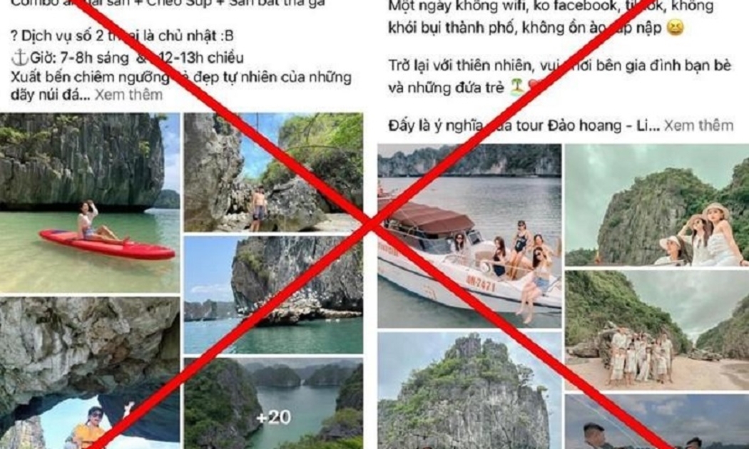 Trên các trang mạng xã hội xuất hiện nhiều thông tin về các tour du lịch tự phát đến khu vực đảo trên Vịnh Hạ Long.