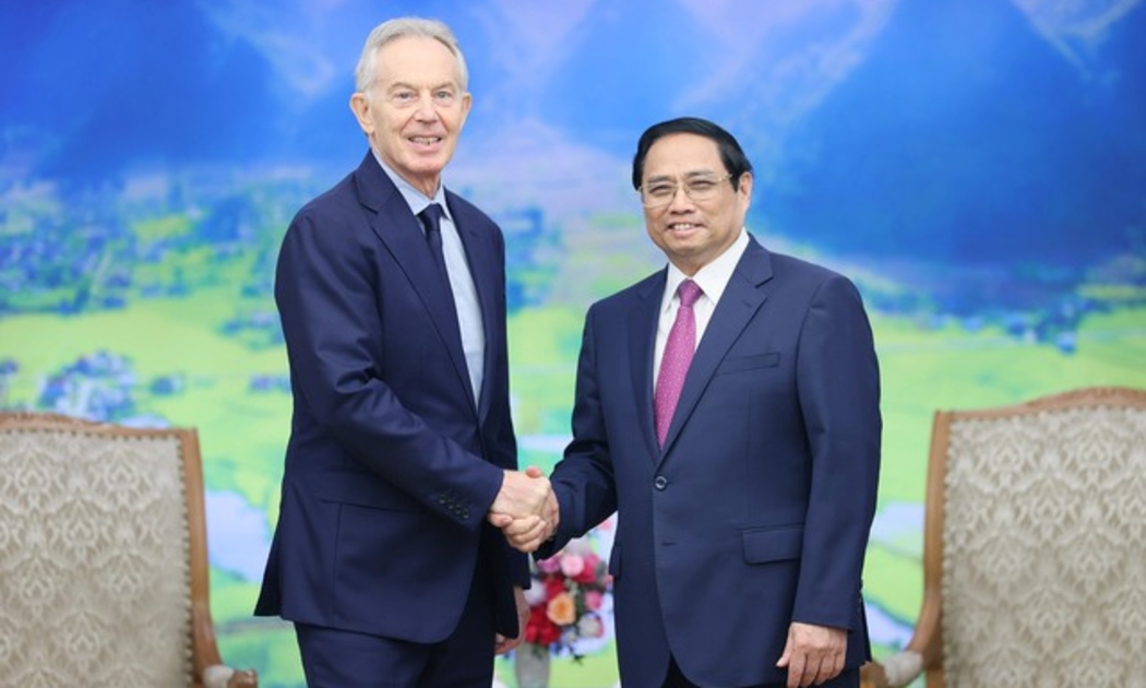 Thủ tướng Phạm Minh Chính tiếp ông Tony Blair, cựu Thủ tướng Anh, Chủ tịch điều hành Viện Tony Blair vì sự thay đổi toàn cầu (TBI) - Ảnh: VGP.