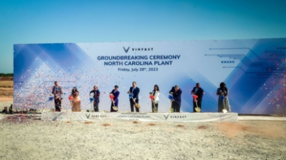 Vinfast breaks ground at North Carolina EV factory