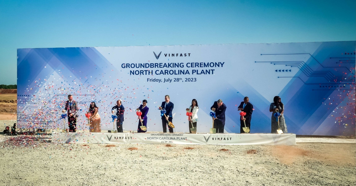 Vinfast breaks ground at North Carolina EV factory - VnEconomy