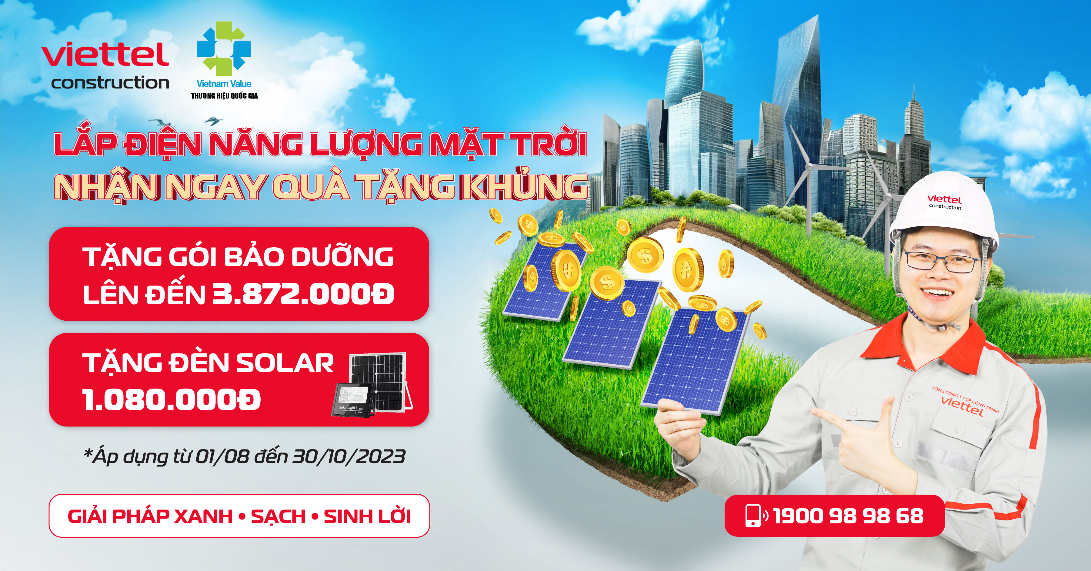 Giải pháp điện năng lượng mặt trời Viettel Construction được nhiều khách hàng ưu tiên lựa chọn.