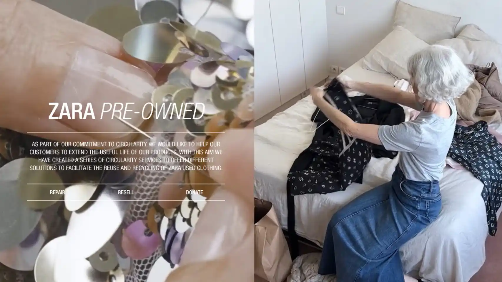 Dịch vụ “Zara pre-owned”, cho phép khách hàng sửa chữa, bán lại hoặc quyên tặng quần áo đã qua sử dụng.