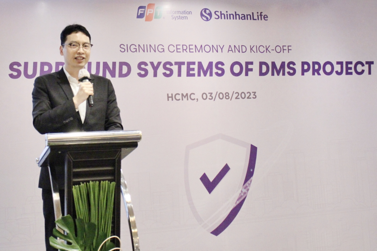 &Ocirc;ng Bae Seung Jun - Ph&oacute; Tổng Gi&aacute;m đốc Shinhan Life Việt Nam chia sẻ hệ thống sẽ gi&uacute;p doanh nghiệp chinh phục nhiều mục ti&ecirc;u tăng trưởng trong tương lai.