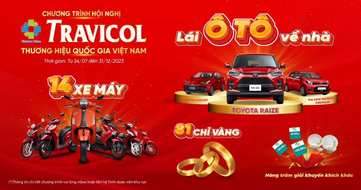 Chương trình hội nghị và quay số trúng thưởng Travicol với giá trị gần 6 tỷ đồng.