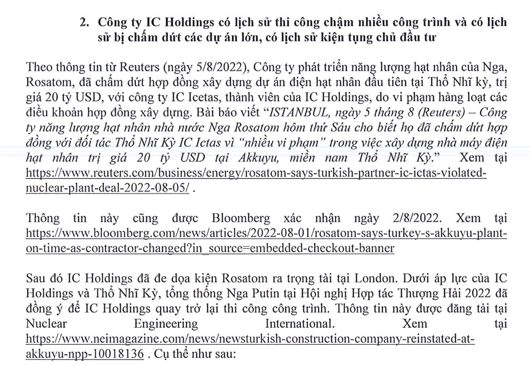 Đơn khiếu nại của Hoa Lư.
