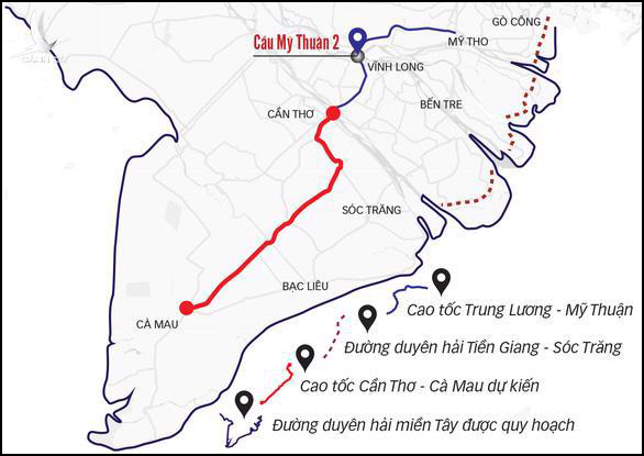 Dự &aacute;n đường ven biển ĐBSCL gi&uacute;p kết nối TP.HCM với 7 tỉnh Miền T&acirc;y, r&uacute;t ngắn h&agrave;nh tr&igrave;nh từ TP.HCM đi Ki&ecirc;n Giang.