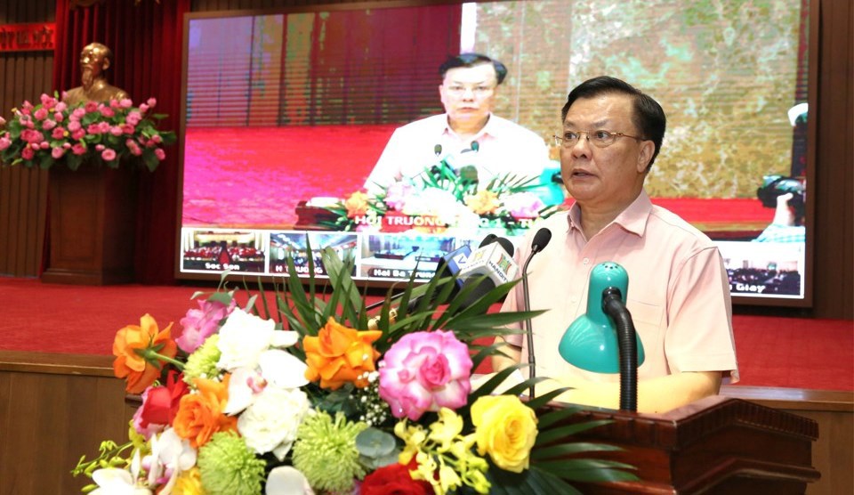 Bí thư Thành ủy Hà Nội Đinh Tiến Dũng tại Hội nghị