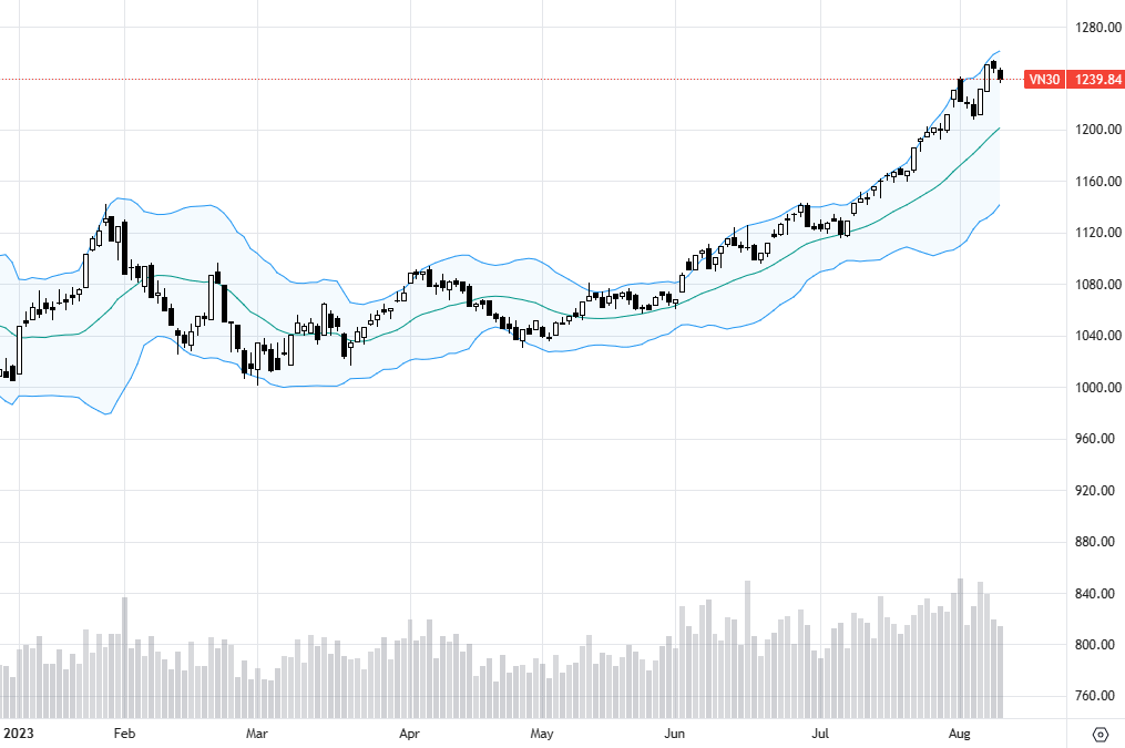 VN30-Index đang có dòng tiền giảm dần nếu loại trừ các giao dịch bất thường.