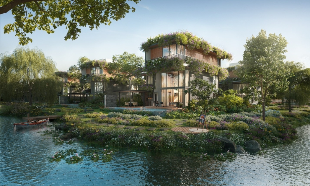Những căn biệt thự Ecovillage Saigon River đắt giá nằm giữa thiên nhiên.