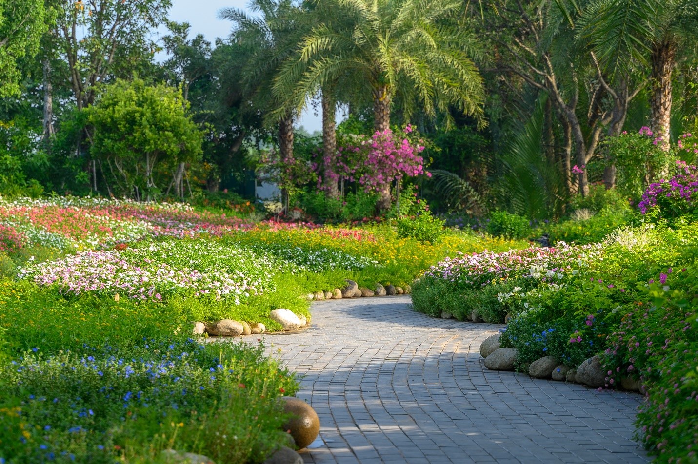 Cảnh quan, cây xanh tại Ecovillage Saigon River được chủ đầu tư chăm chút tỉ mỉ.