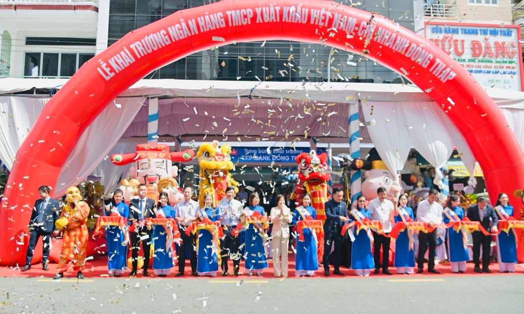 Lễ khai trương chi nhánh Eximbank Đồng Tháp.
