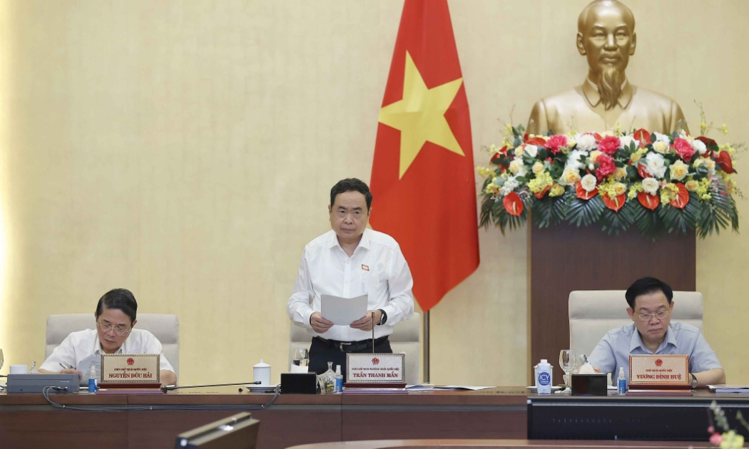 Phó Chủ tịch Thường trực Quốc hội Trần Thanh Mẫn điều hành phiên họp. Ảnh - Quochoi.vn.