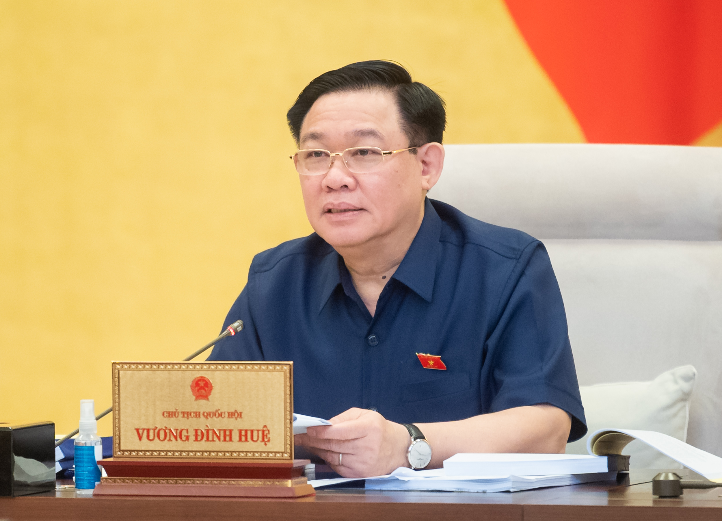 Chủ tịch Quốc hội đề nghị cân nhắc vấn đề giảm thời gian đóng bảo hiểm xã hội. Ảnh - Quochoi.vn.