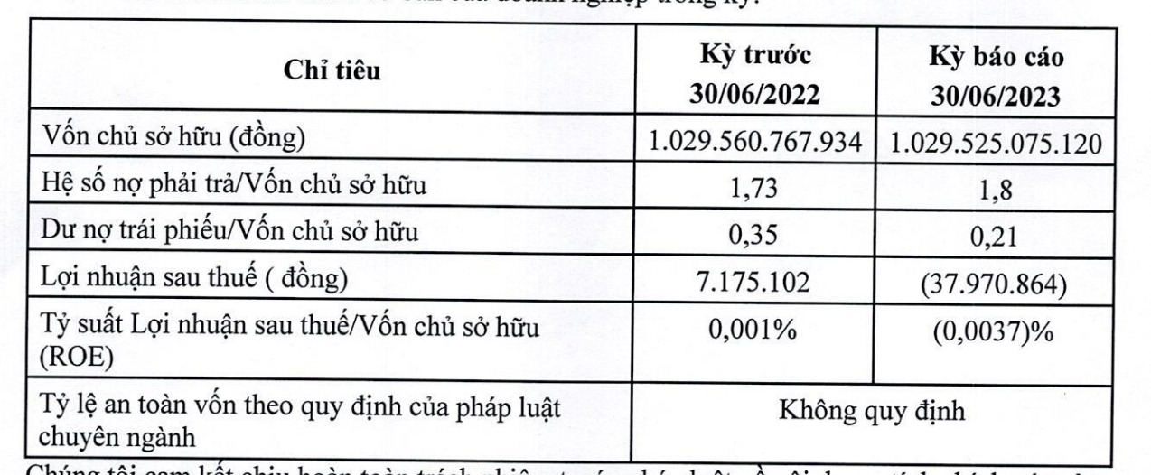 Sông Hồng Hoàng Gia lại báo lỗ trong 6 tháng năm 2023. 
