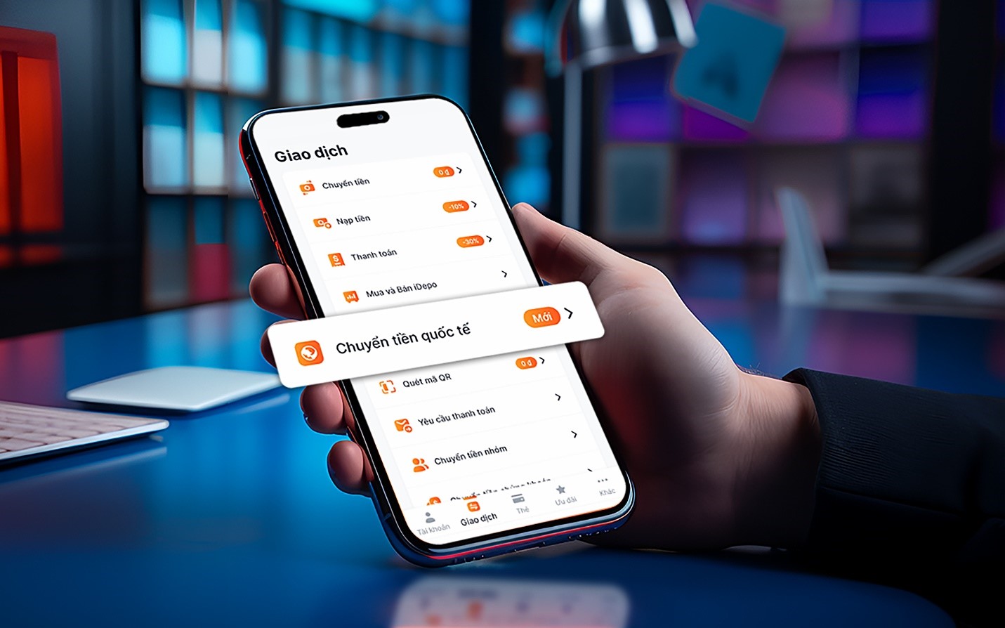 Tính năng “Chuyển tiền quốc tế” trên ứng dụng Ngân hàng số MyVIB.