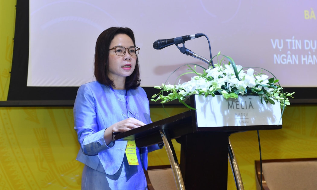 Bà Hà Thu Giang, Vụ trưởng Vụ Tín dụng các ngành kinh tế (Ngân hàng Nhà nước).