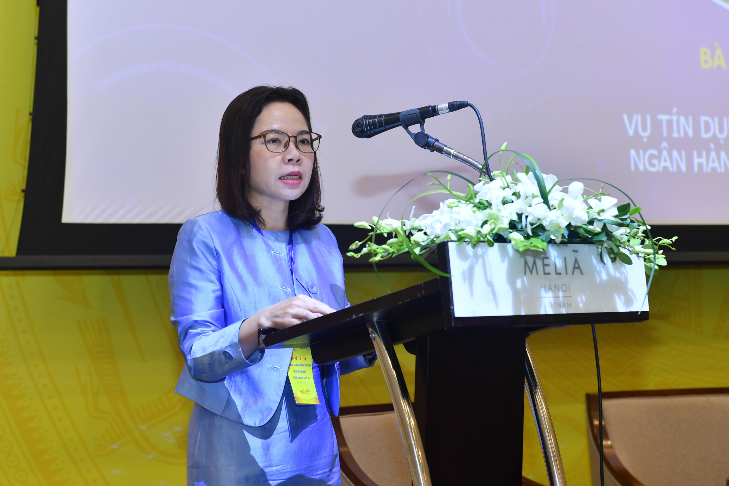 Bà Hà Thu Giang, Vụ trưởng Vụ Tín dụng các ngành kinh tế (Ngân hàng Nhà nước).